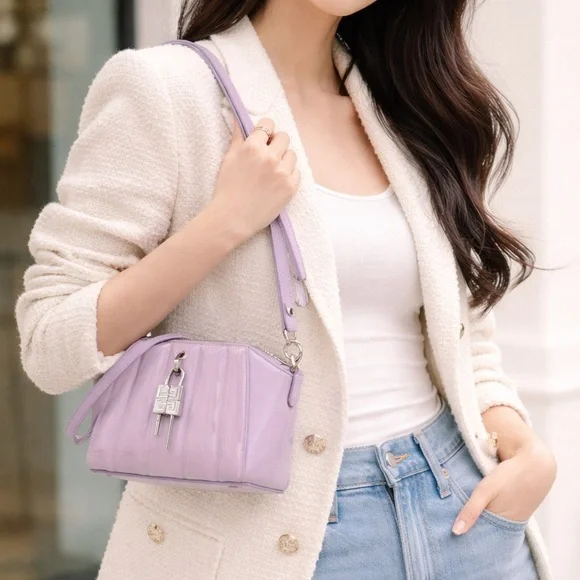 Givenchy Lilac Shoulder Bag with Crossbody long strap in great condition - Picture 1 of 9
